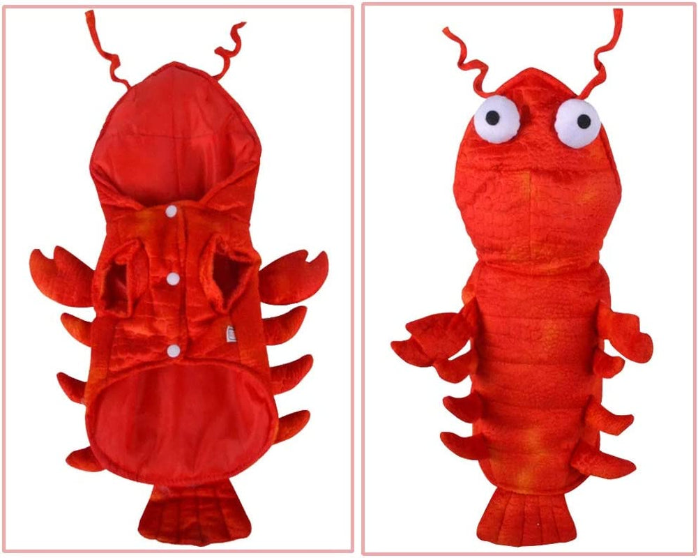 Lobster Dog Costume - Halloween Lobster Costume for Dogs, Halloween Costumes for Small Medium Large Dogs Lobster Pet Halloween Costumes Dog Cosplay Costume for Christmas Special Events Photo Props