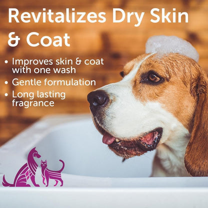 - Pet Shampoo for Sensitive Skin - Revitalizes Dry Skin & Coat - Natural Ingredients - Soap, Paraben & Sulfate Free - Cleans & Conditions