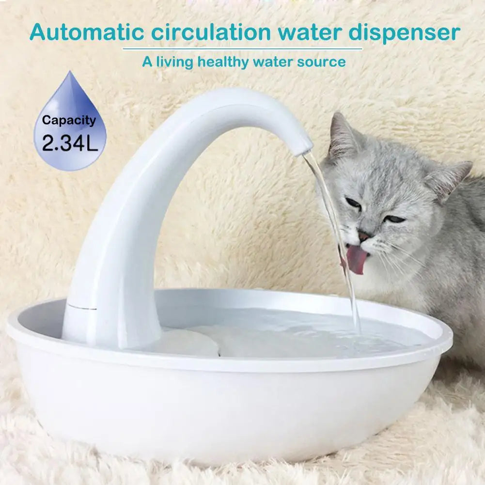 New Automatic Swan Shaped Pet Cat Dog Water Dispenser Feeding Water Flowing Fountain Cat Drinking Bowl Electric Water Dispenser