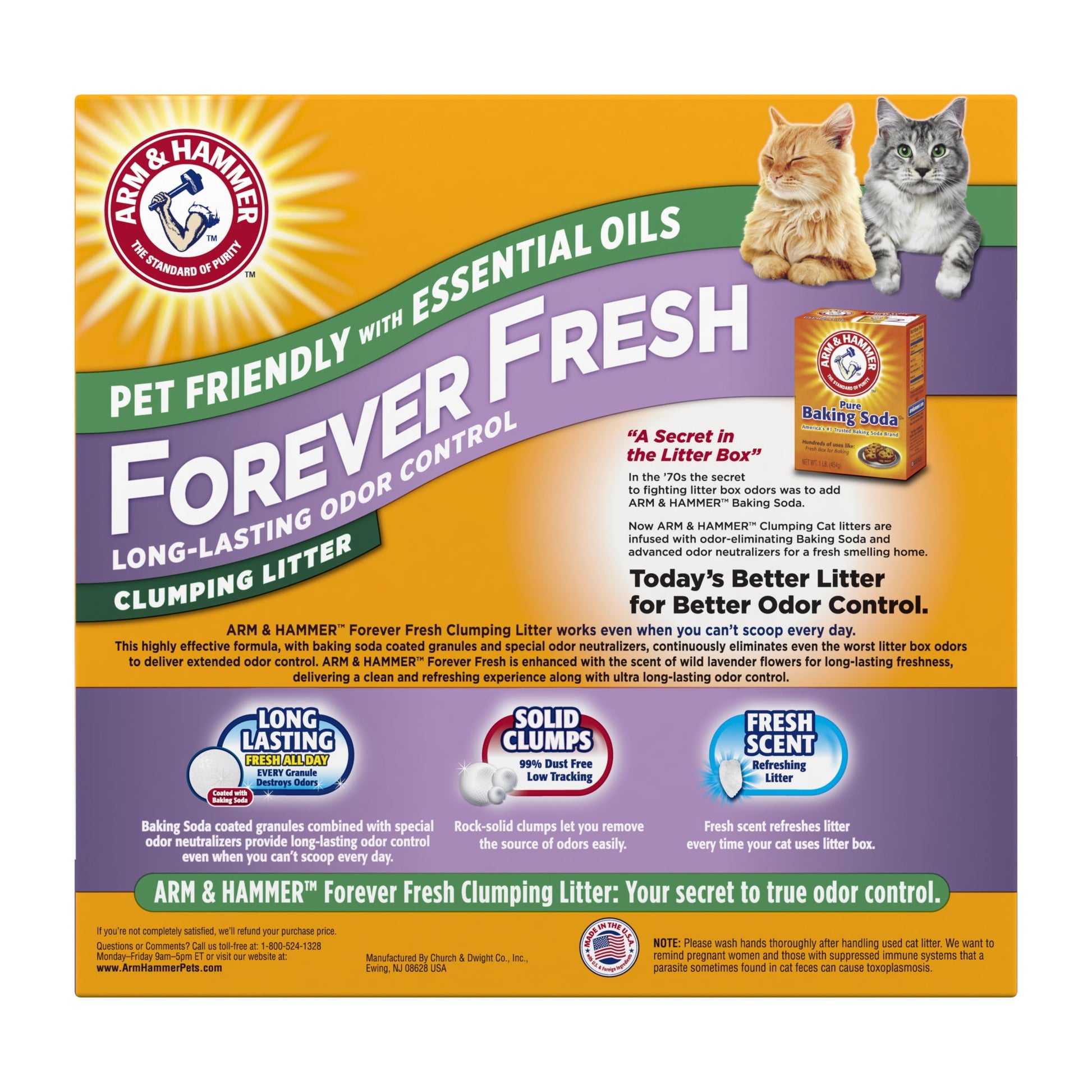 Forever Fresh Clumping Cat Litter, Lavender Essential Oils, Multi-Cat, 20 Lb