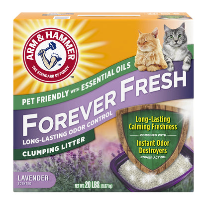 Forever Fresh Clumping Cat Litter, Lavender Essential Oils, Multi-Cat, 20 Lb